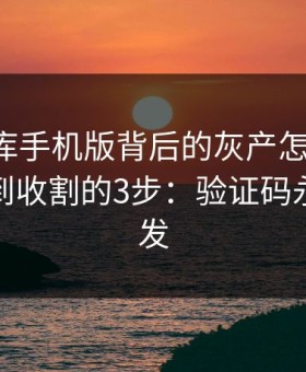 99tk图库手机版背后的灰产怎么运作：从引流到收割的3步：验证码永远别外发