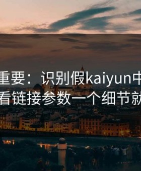 冷门但重要：识别假kaiyun中国官网其实看链接参数一个细节就够了