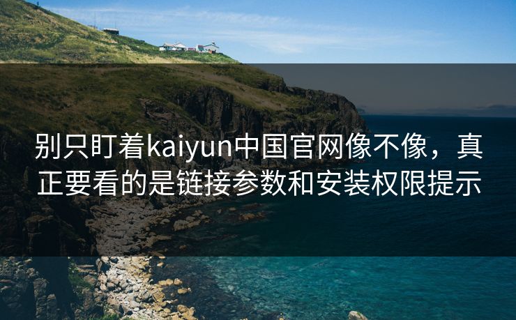 别只盯着kaiyun中国官网像不像，真正要看的是链接参数和安装权限提示